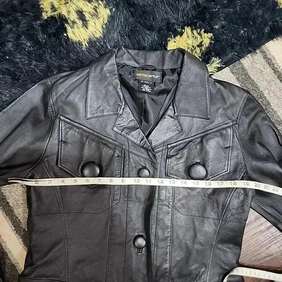 Metrostyle Vintage Leather Blazer & Pants Set – Size 14 🔥 - Picture 12 of 13